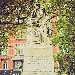 Image showing Vintage look Shakespeare statue