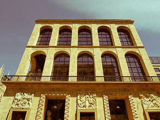 Image showing Retro looking Arengario, Milan