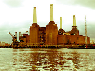 Image showing Retro looking Battersea Powerstation, London