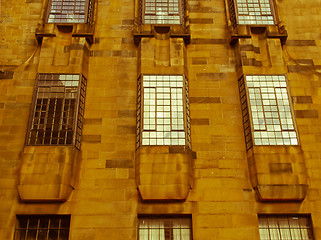 Image showing Retro look Glasgow School of Art