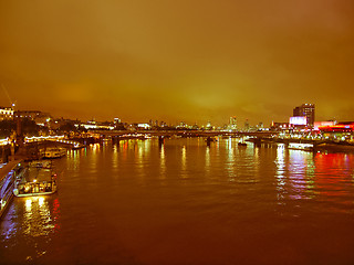 Image showing Retro looking River Thames in London