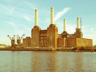 Image showing Retro looking Battersea Powerstation London