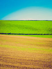 Image showing Vintage looking Cardross hill panorama