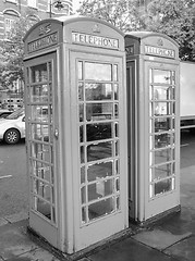 Image showing London telephone box