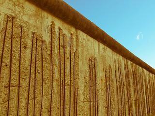 Image showing Retro looking Berlin Wall