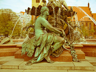 Image showing Retro looking Neptunbrunnen