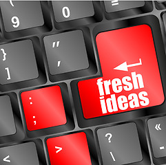 Image showing fresh ideas button on computer keyboard key