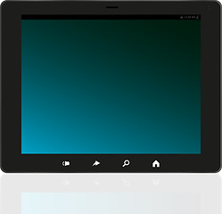 Image showing tablet pc with abstract blue screen