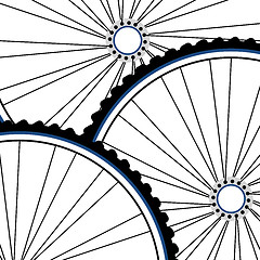 Image showing Bicycle wheel set isolated on white