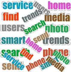 Image showing Social media concept in word tag cloud