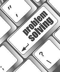 Image showing problem solving button on computer keyboard key