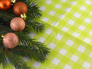 Image showing Christmas tree fir and balls