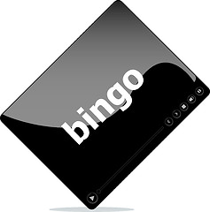 Image showing Video movie media player with bingo on it