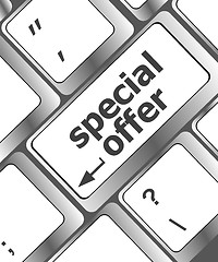 Image showing special offer button on computer keyboard