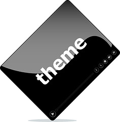 Image showing Video player for web, theme word on it