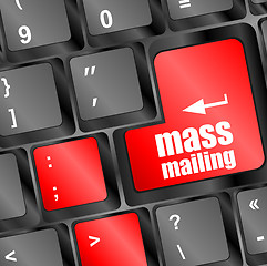 Image showing Marketing concept: computer keyboard with word Mass Mailing