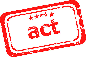 Image showing red rubber stamp with act word