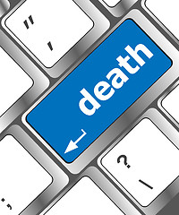 Image showing Keyboard key with death word button