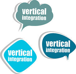 Image showing vertical integration. Set of stickers, labels, tags. Business banners, Template for infographics
