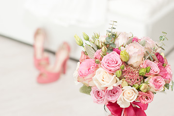 Image showing bright luxury wedding flowers background