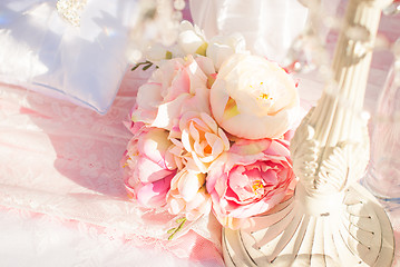 Image showing bright luxury wedding flowers background