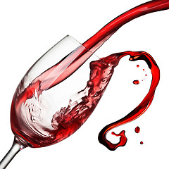Image showing Splash of wine isolated on white