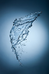 Image showing water splash on blue background