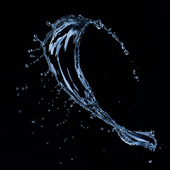 Image showing water splash isolated on black background