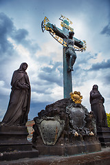 Image showing Statue on Charles Bridge in Prague, Czech Republic