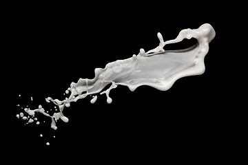 Image showing milk splash isolated on black background