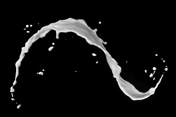 Image showing milk splash isolated on black