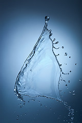 Image showing water splash on blue background