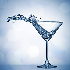 Image showing Martini splash in glass