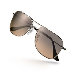 Image showing brown sunglasses isolated on white