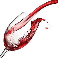 Image showing Splash of wine isolated on white