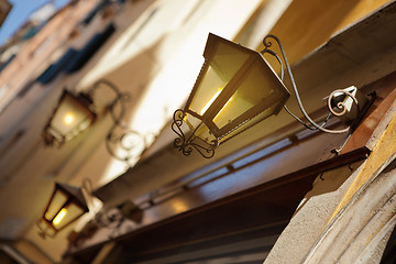 Image showing Streetlight in Venice, Italy