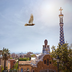 Image showing Park Guell in Barcelona, Spain