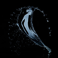 Image showing water splash isolated on black background