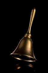 Image showing Hand Bell isolated on a black background