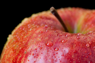 Image showing red apple isolated on black