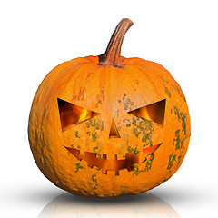 Image showing halloween pumpkin isolated on white