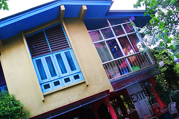 Image showing Funky house in the tropics