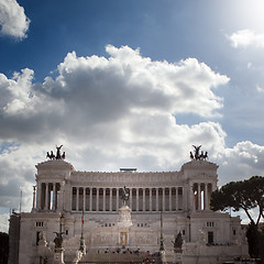 Image showing The Piazza Venezia, Vittorio Emanuele in Rome, Italy