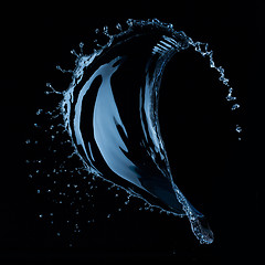 Image showing water splash isolated on black background