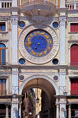 Image showing Zodiac clock at San Marco square in Venice