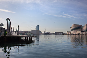 Image showing Rambla del Mar in Barcelona, Spain