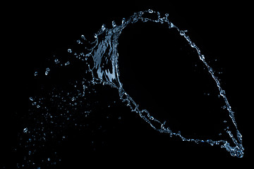 Image showing water splash isolated on black background