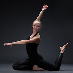 Image showing attractive young woman dancing