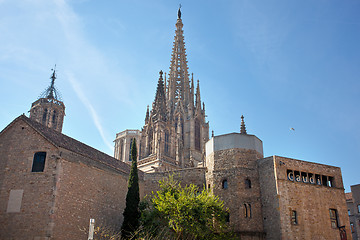 Image showing Gothic Barcelona Cathedral (Santa Eulalia or Santa Creu)