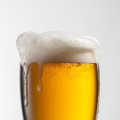 Image showing Beer in glass isolated on white background